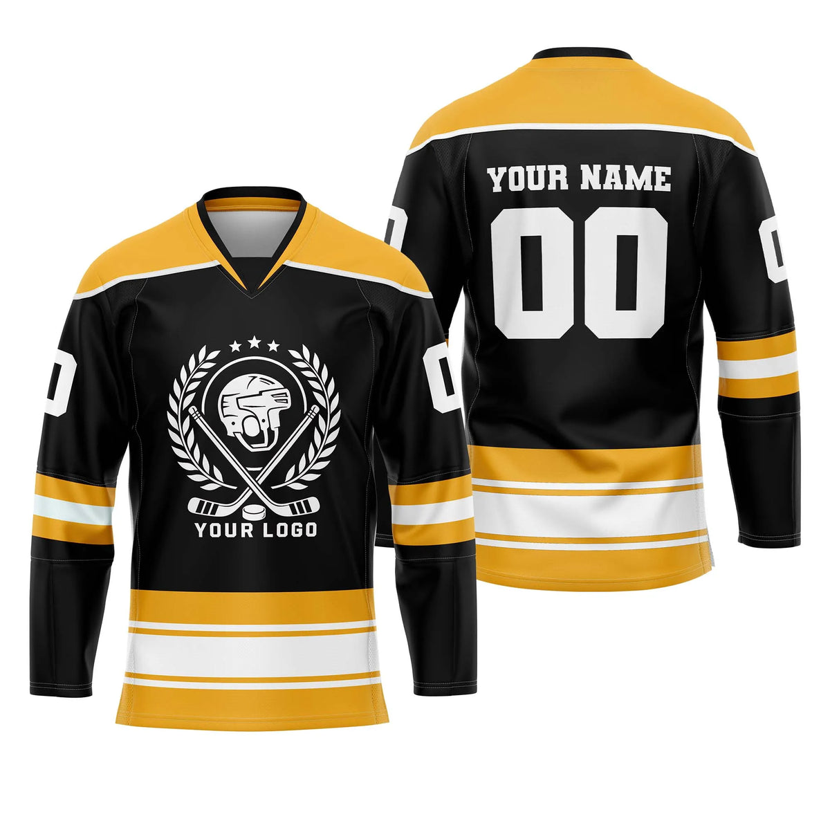 Custom Personalized D2 New Arrival Ice Hockey Jersey with Name, Number & Team Logo