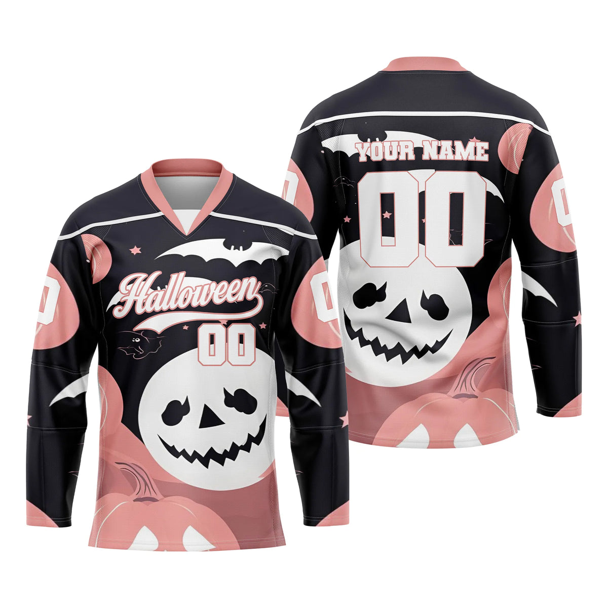Custom Halloween Ice Hockey Jersey D7 Personalized Uniform with Name &amp; Number