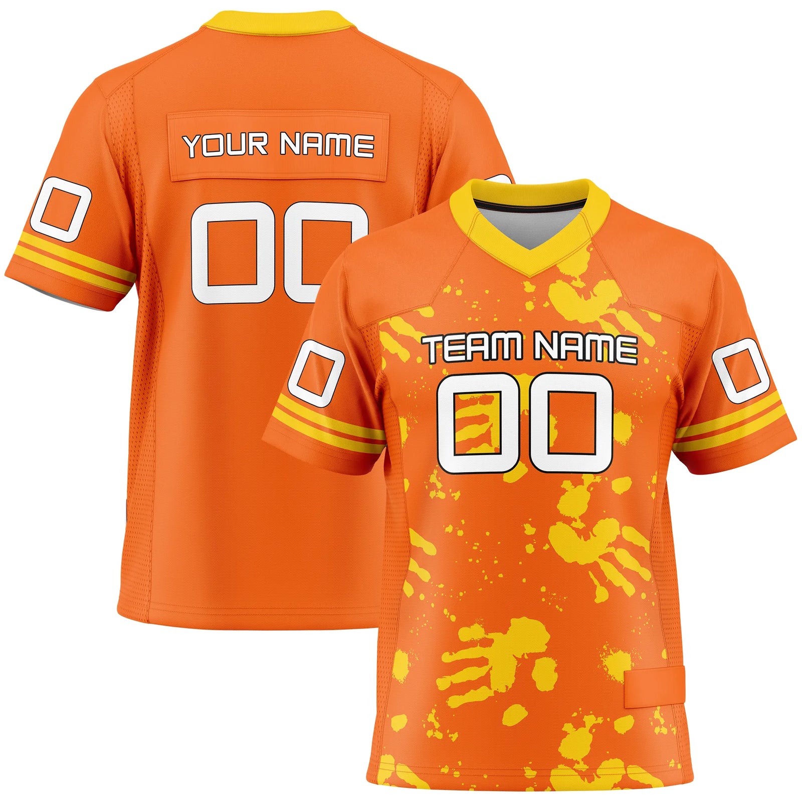Custom Personalized D5 Graffiti Fashion Flag Football Jersey with Name, Number & Team Logo