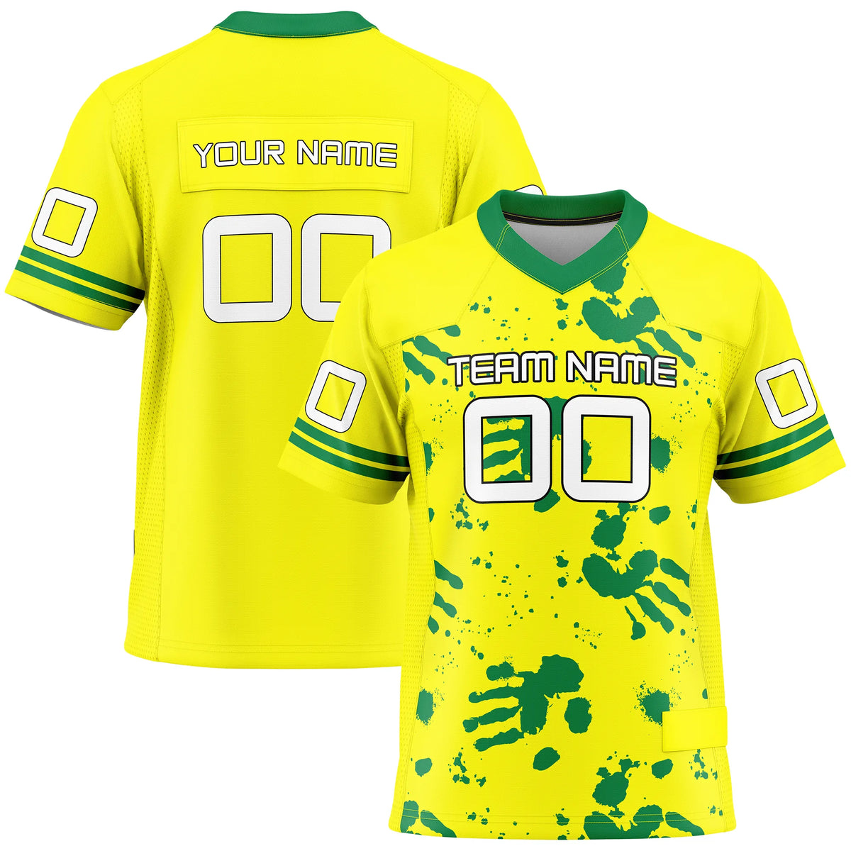Custom Personalized D5 Graffiti Fashion Flag Football Jersey with Name, Number & Team Logo