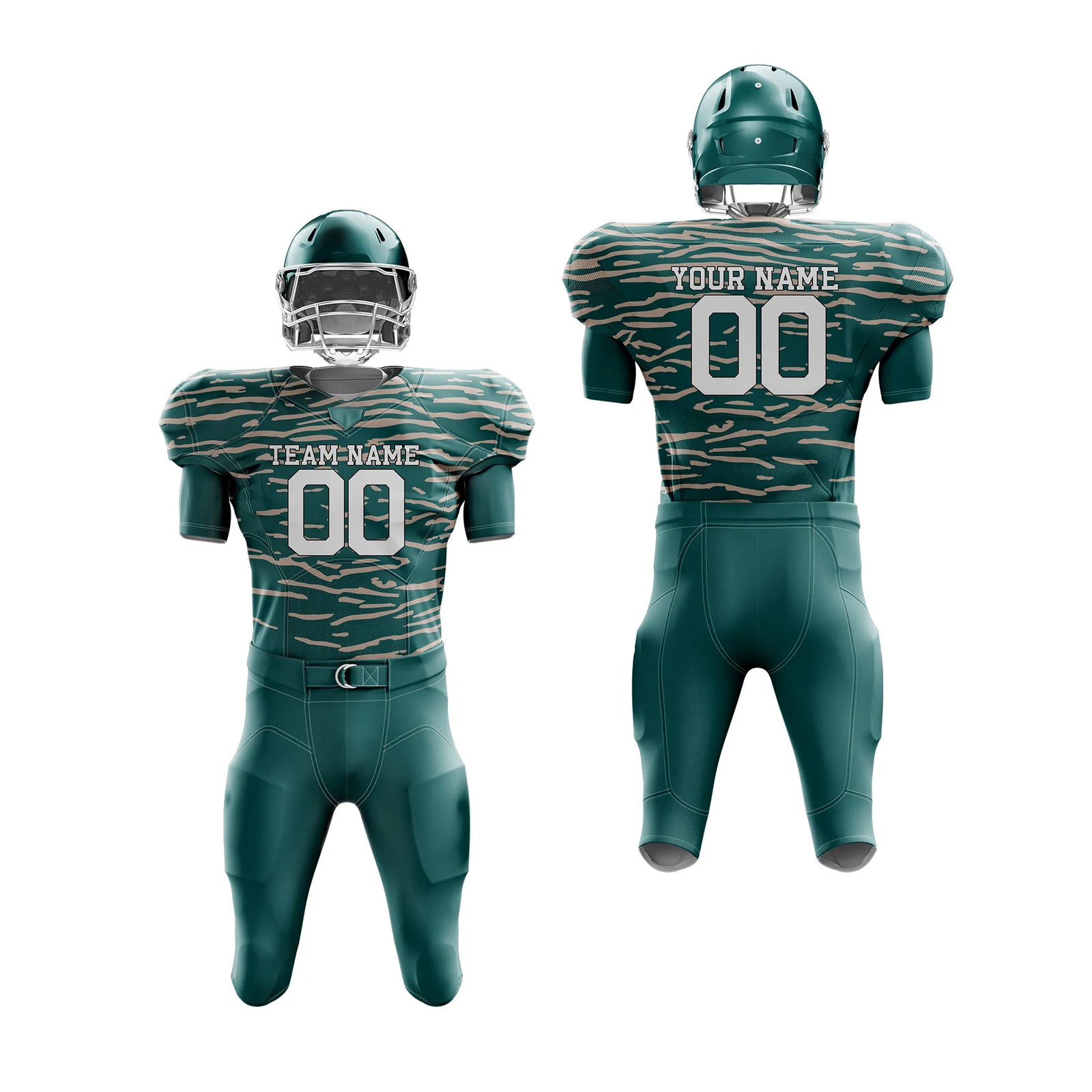 Custom Personalized D3 Camo Designs American Football Jersey with Name, Number & Team Logo