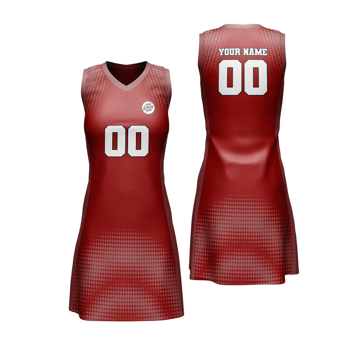 Custom Personalized D1 Retro Pattern Netball Jersey with Name, Number & Team Logo