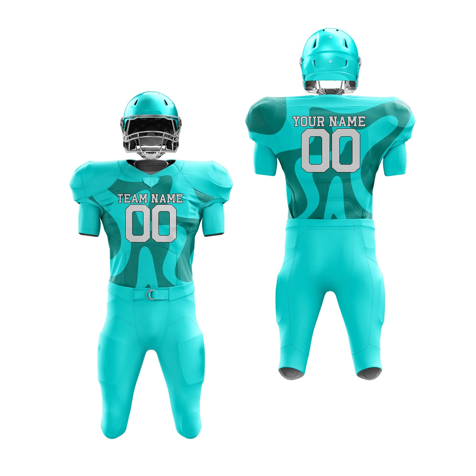 Custom Personalized D2 Full Pattern American Football Jersey with Name, Number & Team Logo