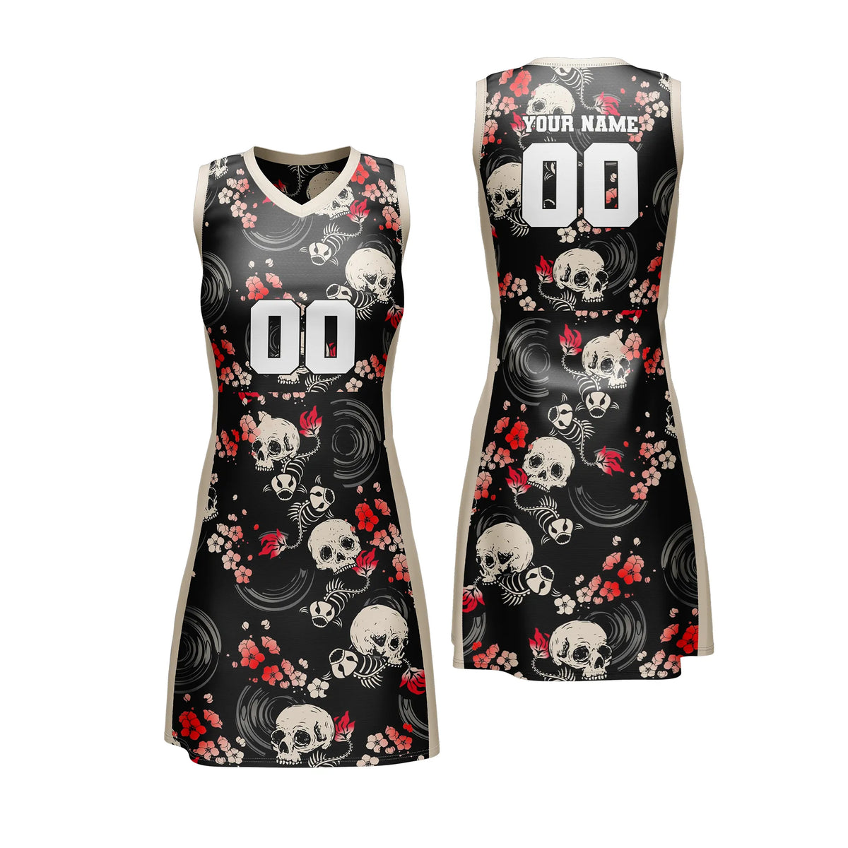 Custom Halloween Netball Jersey D1 Personalized Uniform with Name &amp; Number