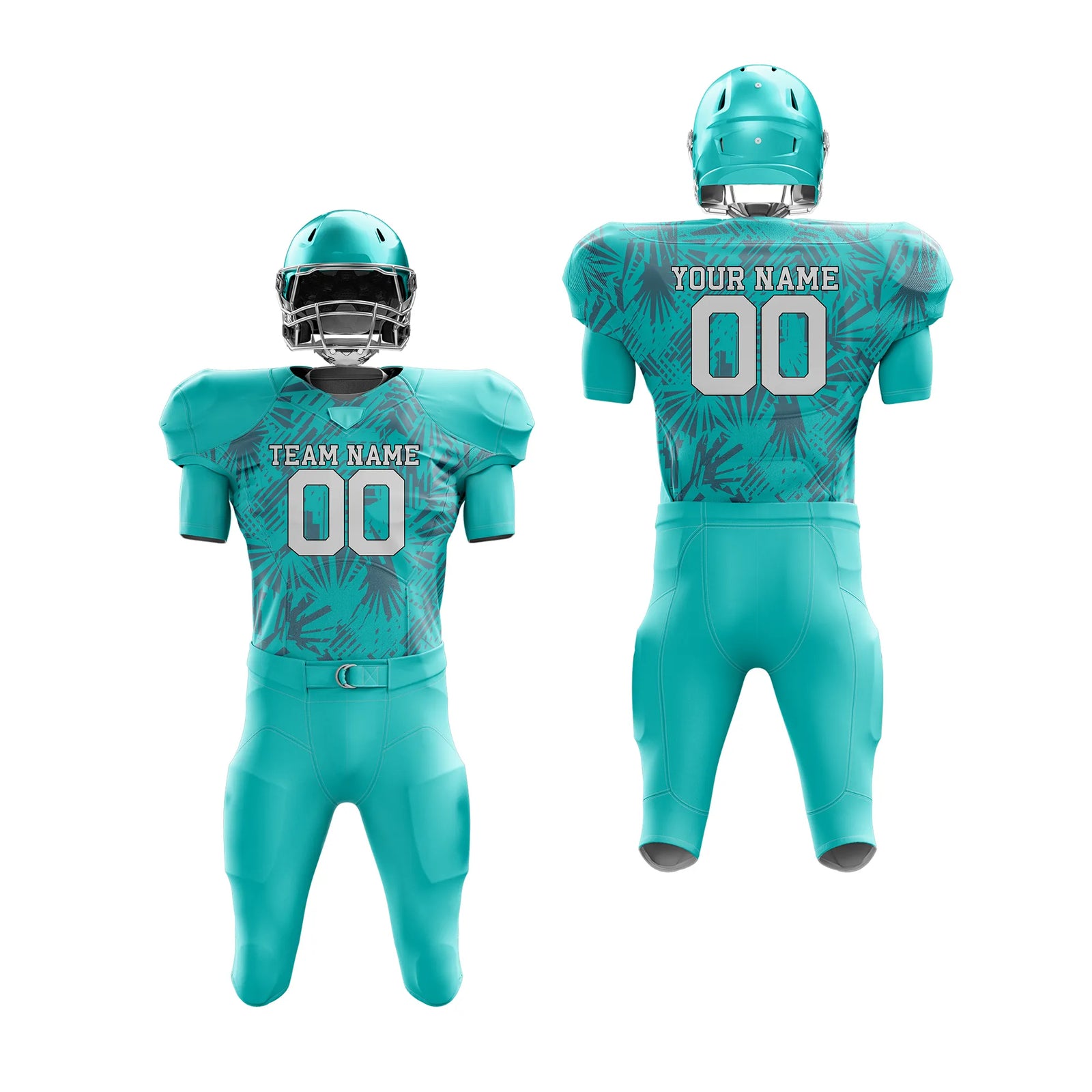 Custom Personalized D1 Full Pattern American Football Jersey with Name, Number & Team Logo