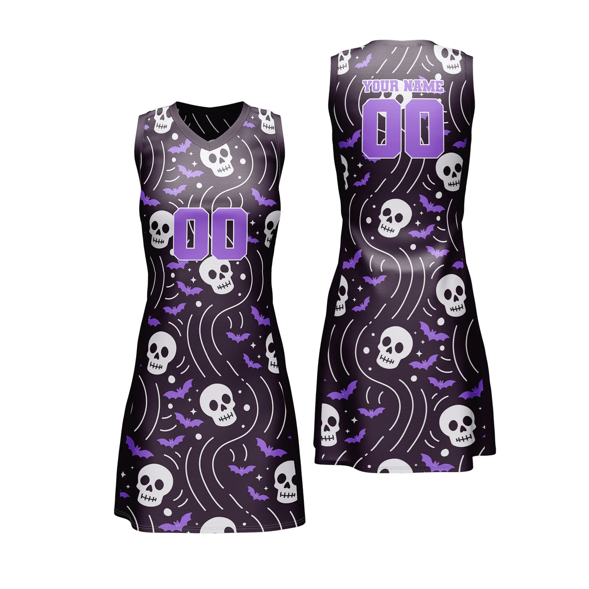 Custom Halloween Netball Jersey D5 Personalized Uniform with Name &amp; Number