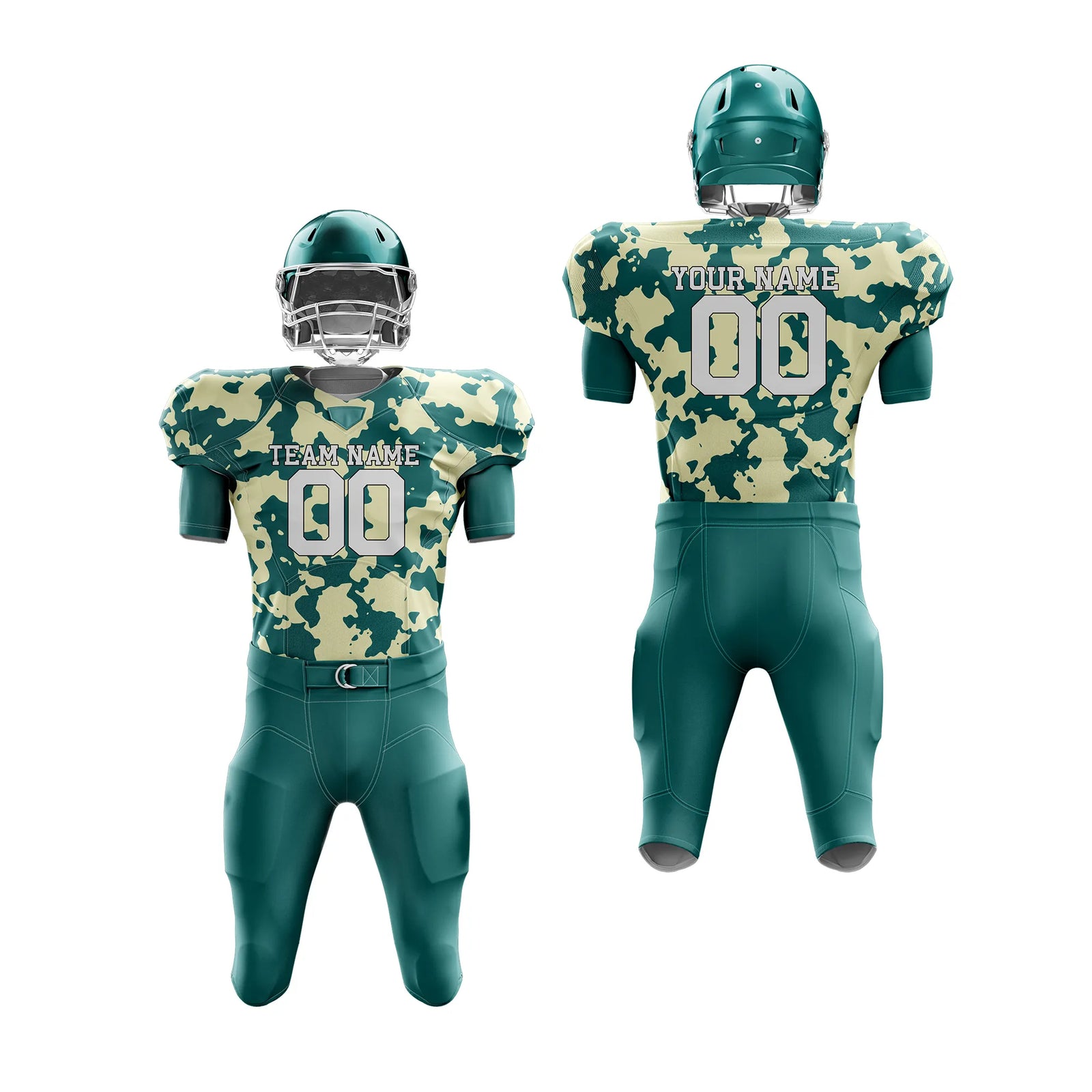 Custom Personalized D4 Camo Designs American Football Jersey with Name, Number & Team Logo
