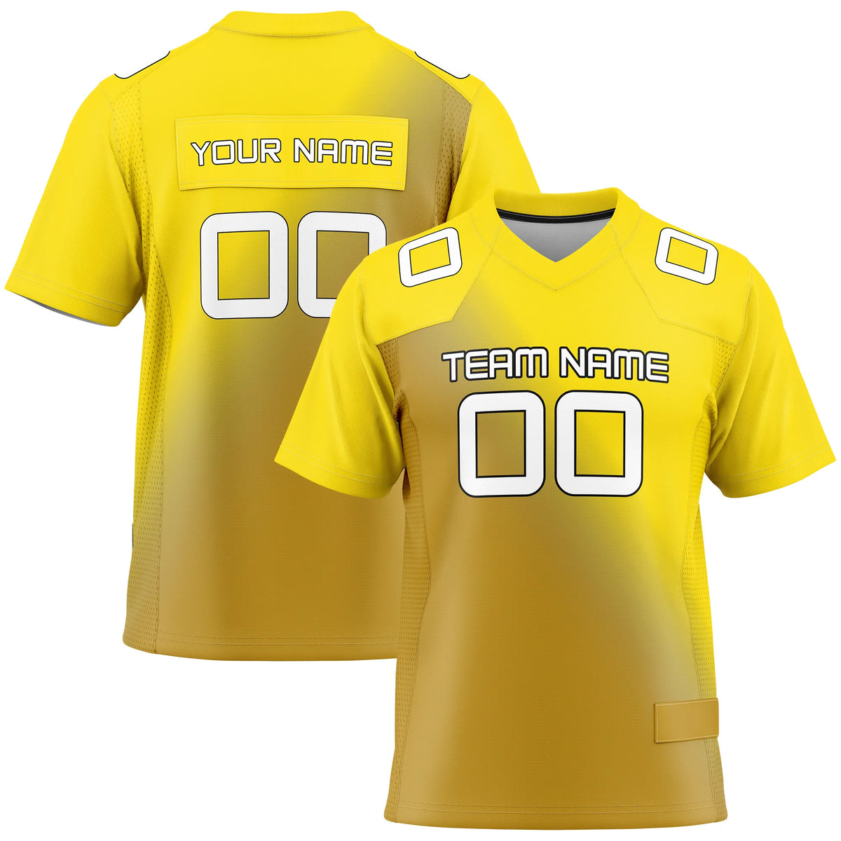 Custom Personalized D4 Gradient Fashion Flag Football Jersey with Name, Number & Team Logo