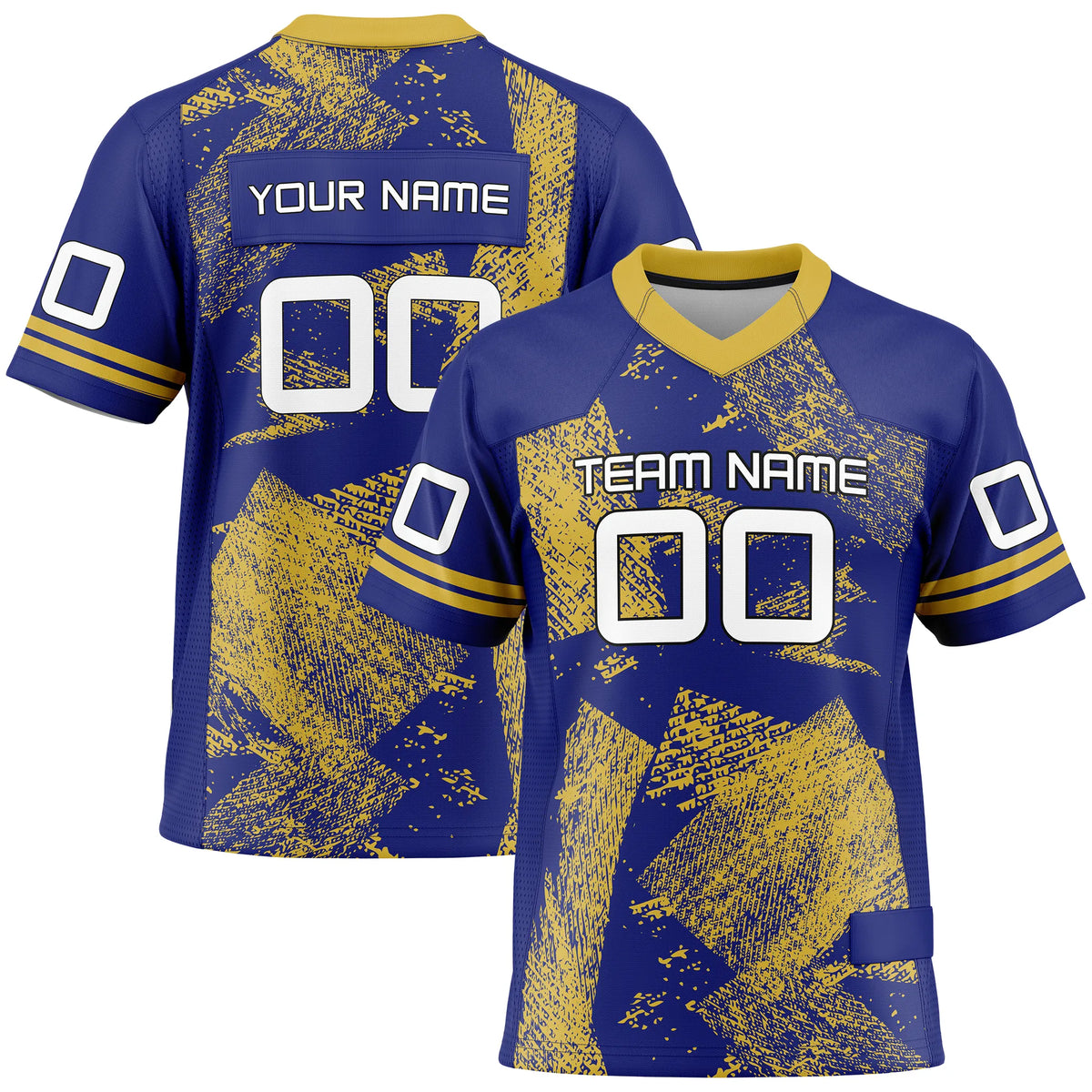 Custom Personalized D4 Graffiti Fashion Flag Football Jersey with Name, Number & Team Logo