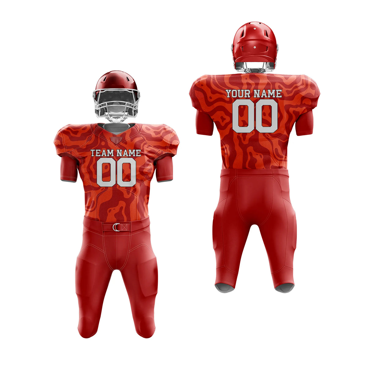 Custom Personalized D2 Camo Designs American Football Jersey with Name, Number & Team Logo