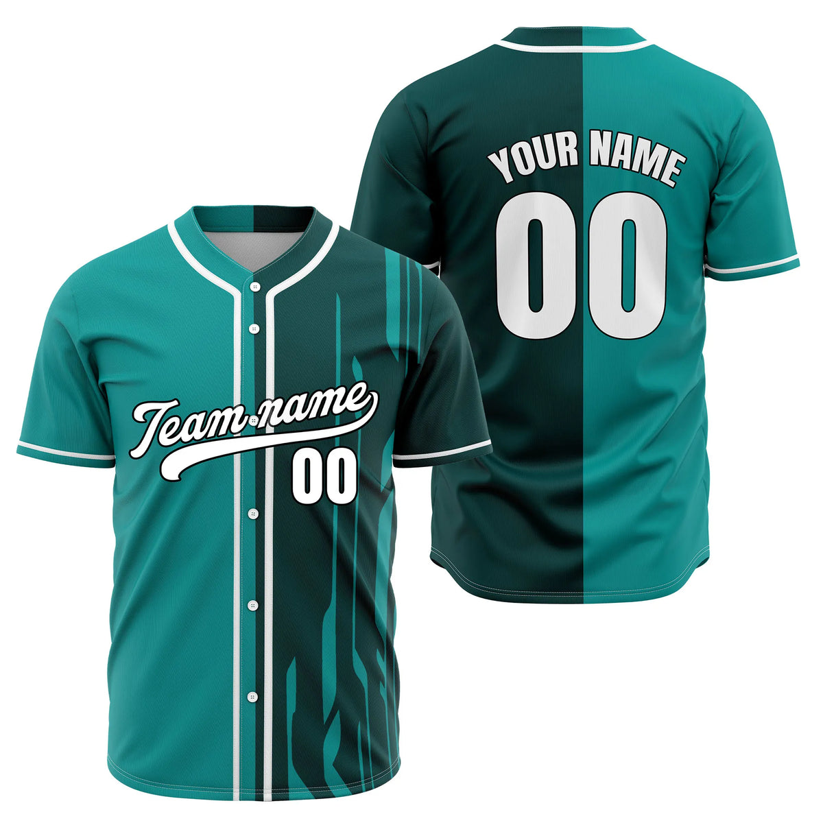 Custom Rival Edge Baseball Aqua Sports Jersey Personalized Uniform with Name & Number