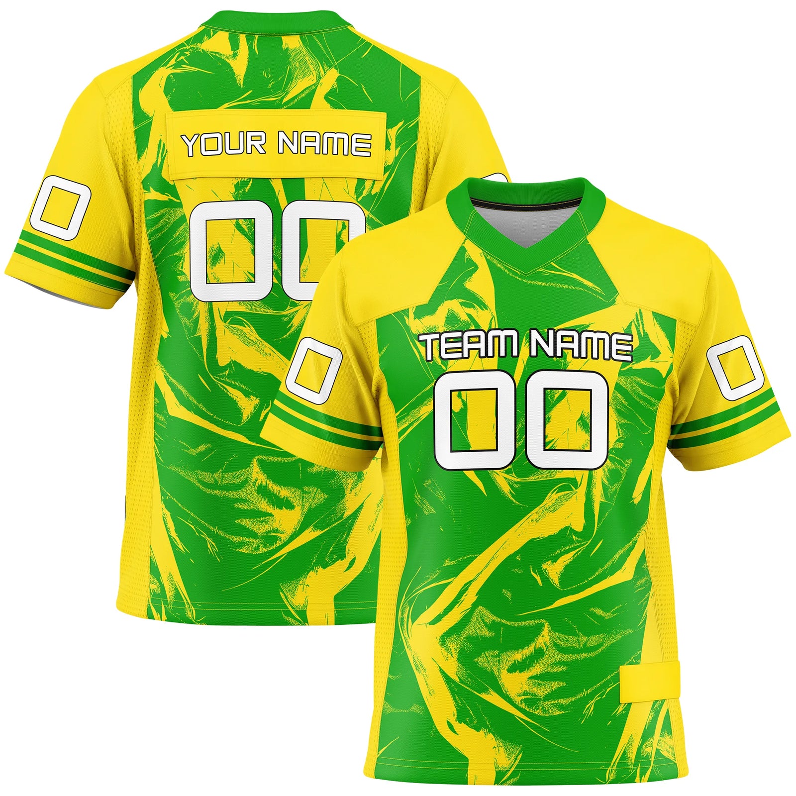Custom Personalized D3 Graffiti Fashion Flag Football Jersey with Name, Number & Team Logo