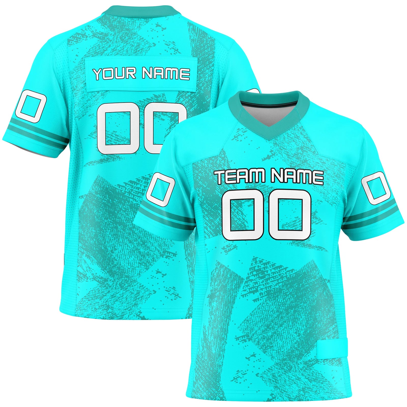 Custom Personalized D4 Graffiti Fashion Flag Football Jersey with Name, Number & Team Logo