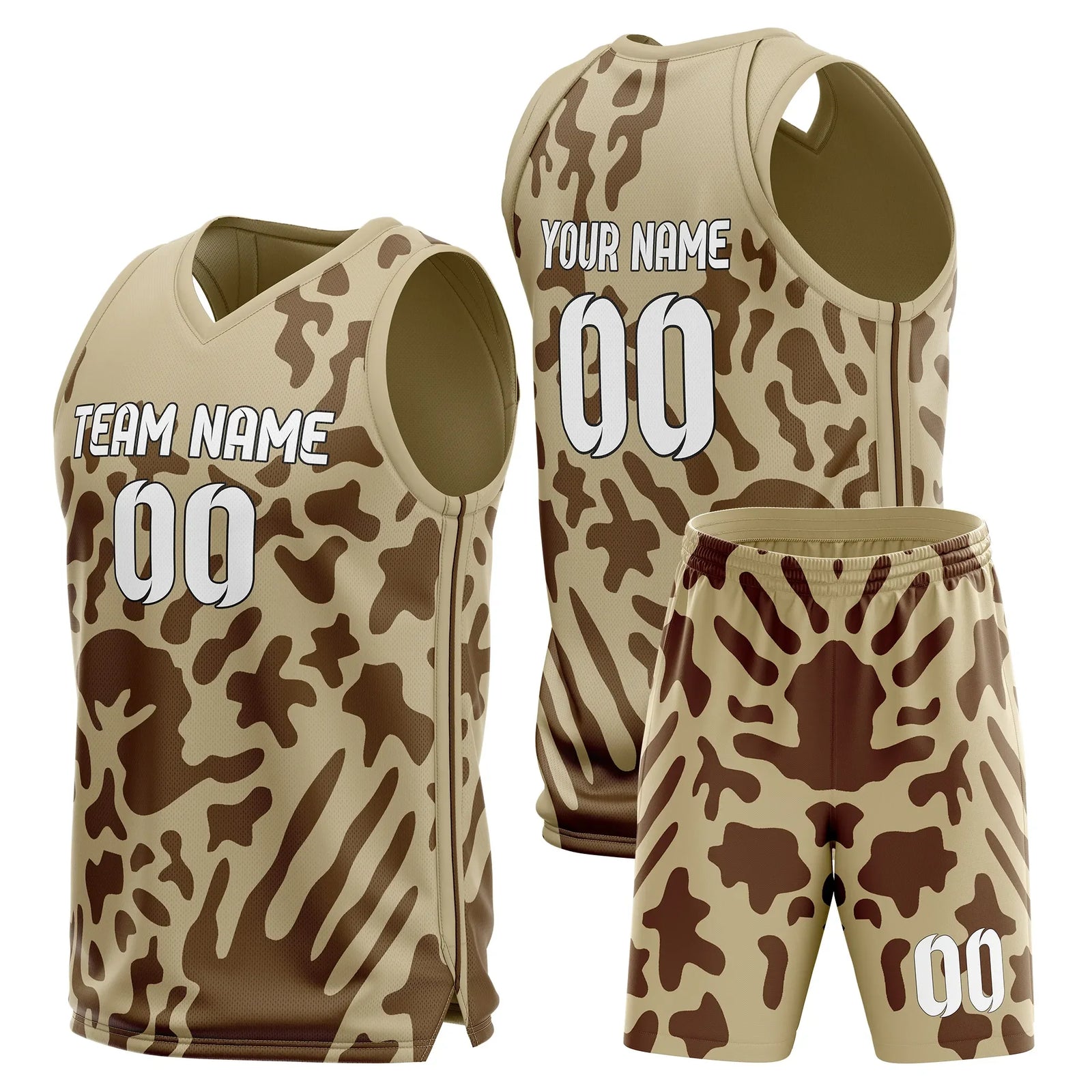 Custom Graphti Pattern Sets Golden Terrain Sports Jersey Personalized Uniform with Name & Number