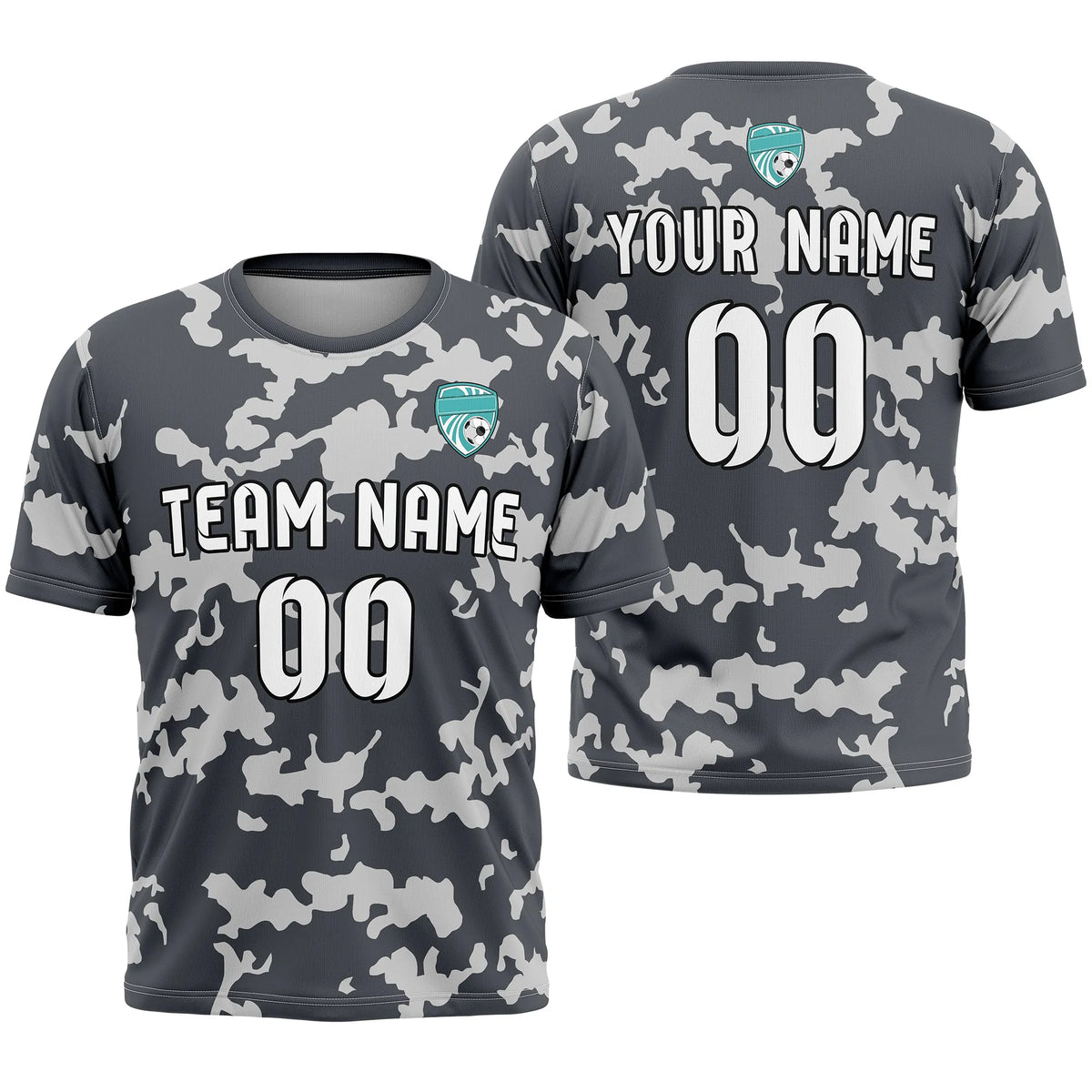 Custom Camo D4 Soccer Jersey Personalized Football Uniform with Name & Number