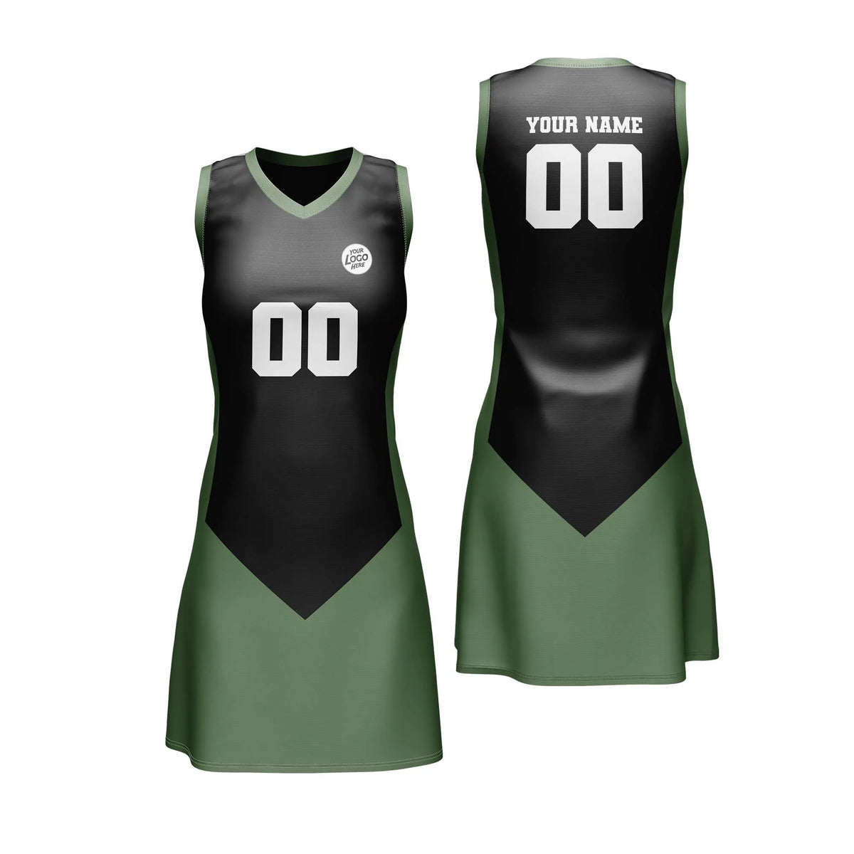 Custom Personalized D5 Split Fashion Netball Jersey with Name, Number & Team Logo