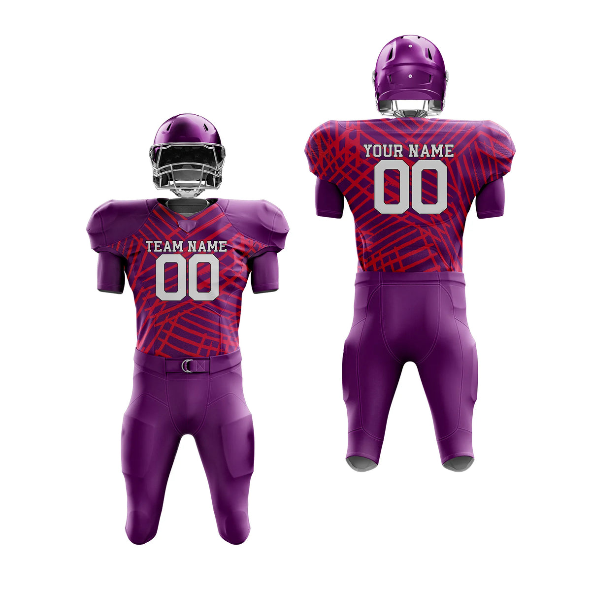 Custom Personalized D4 Graffiti pattern American Football Jersey with Name, Number & Team Logo