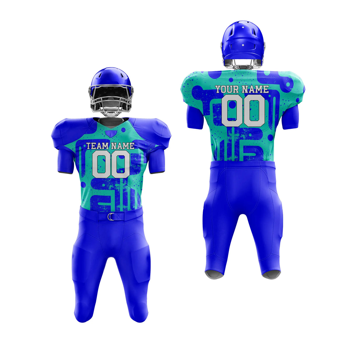 Custom Personalized D3 Graffiti pattern American Football Jersey with Name, Number & Team Logo