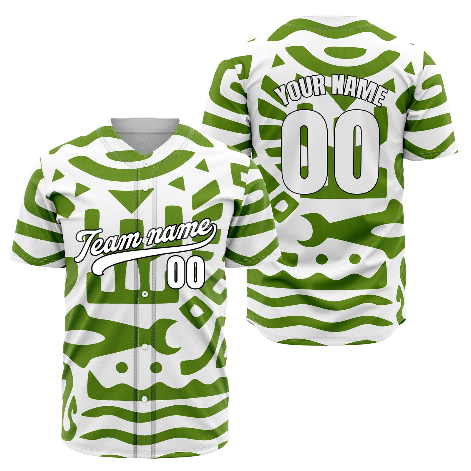Custom Aztec Wave Spots Baseball Sports Jersey Personalized Uniform with Name & Number
