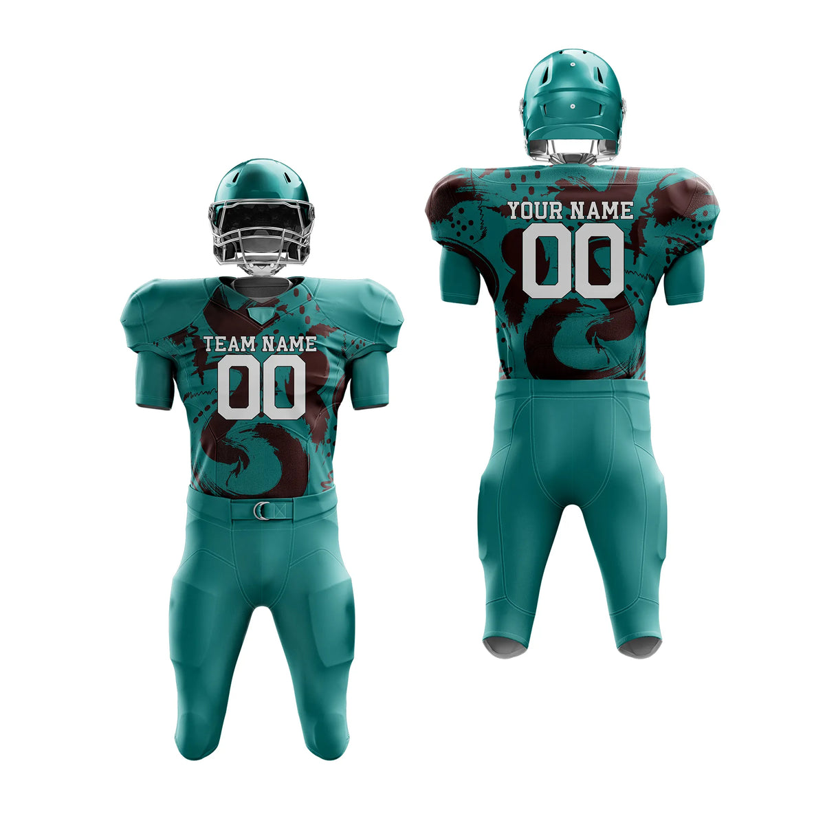 Custom Personalized D1 Graffiti pattern American Football Jersey with Name, Number & Team Logo
