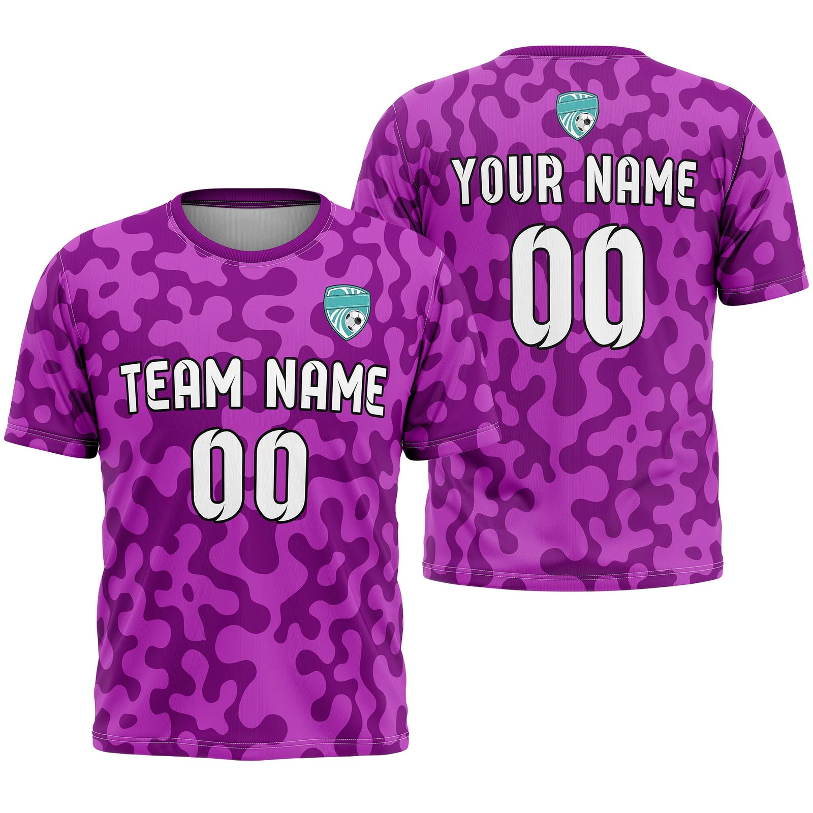 Custom Camo D2 Soccer Jersey Personalized Football Uniform with Name & Number