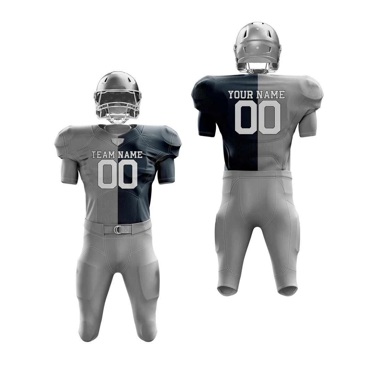 Custom Personalized D1 Split Fashion American Football Jersey with Name, Number & Team Logo