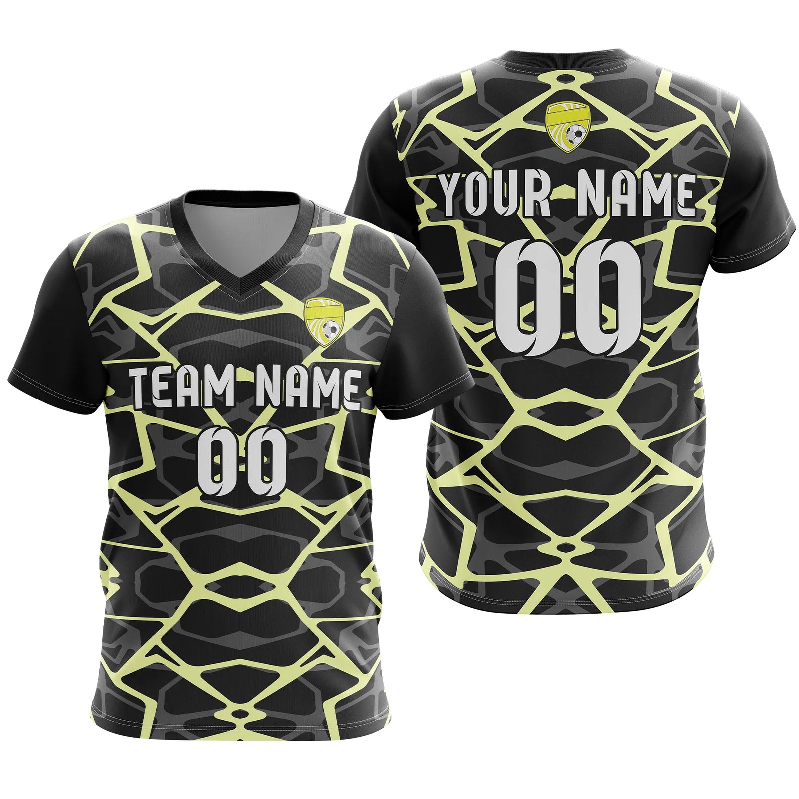 Custom V-Full Pattern D5 Soccer Jersey Personalized Football Uniform with Name & Number