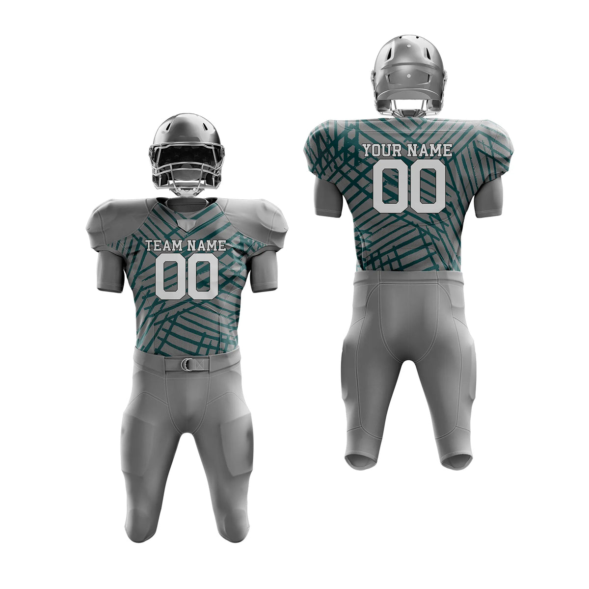 Custom Personalized D4 Graffiti pattern American Football Jersey with Name, Number & Team Logo
