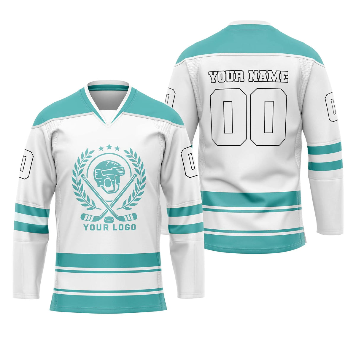 Custom Personalized D2 New Arrival Ice Hockey Jersey with Name, Number & Team Logo