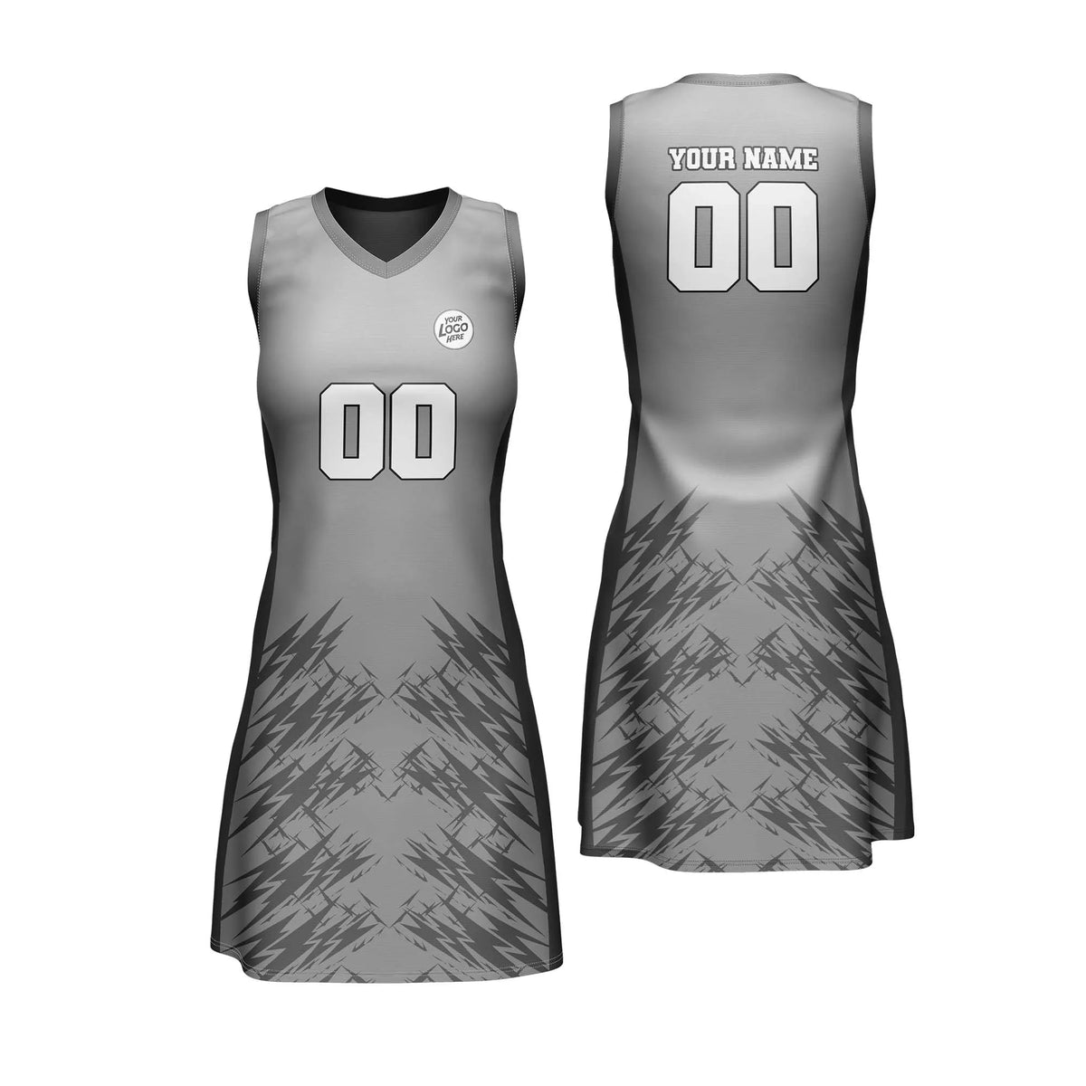 Custom Personalized D3 Stripe Fashion Netball Jersey with Name, Number & Team Logo