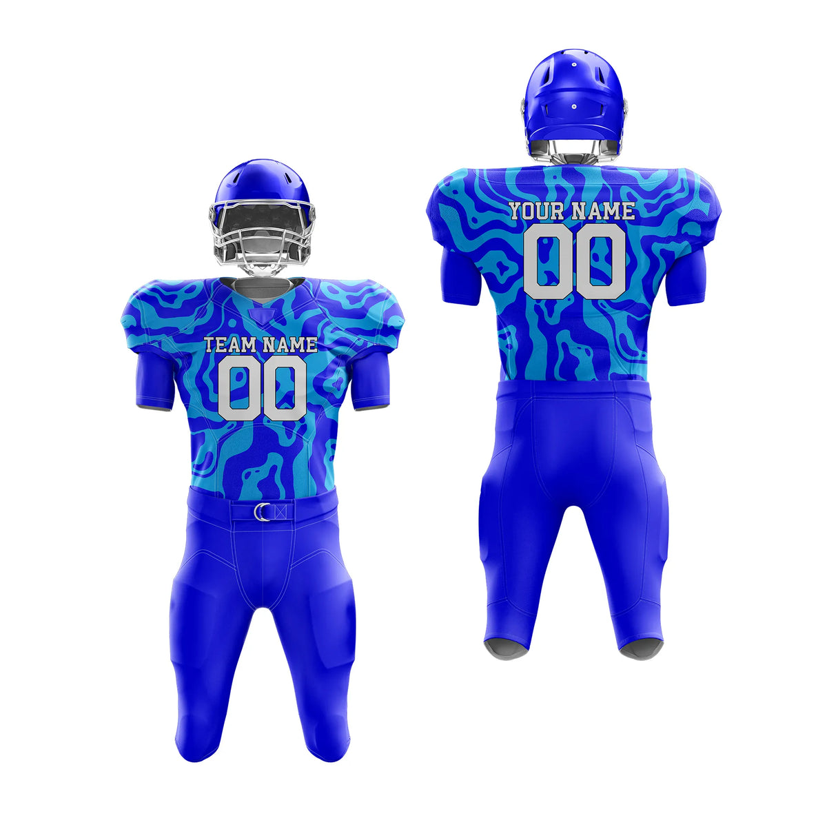 Custom Personalized D2 Camo Designs American Football Jersey with Name, Number & Team Logo
