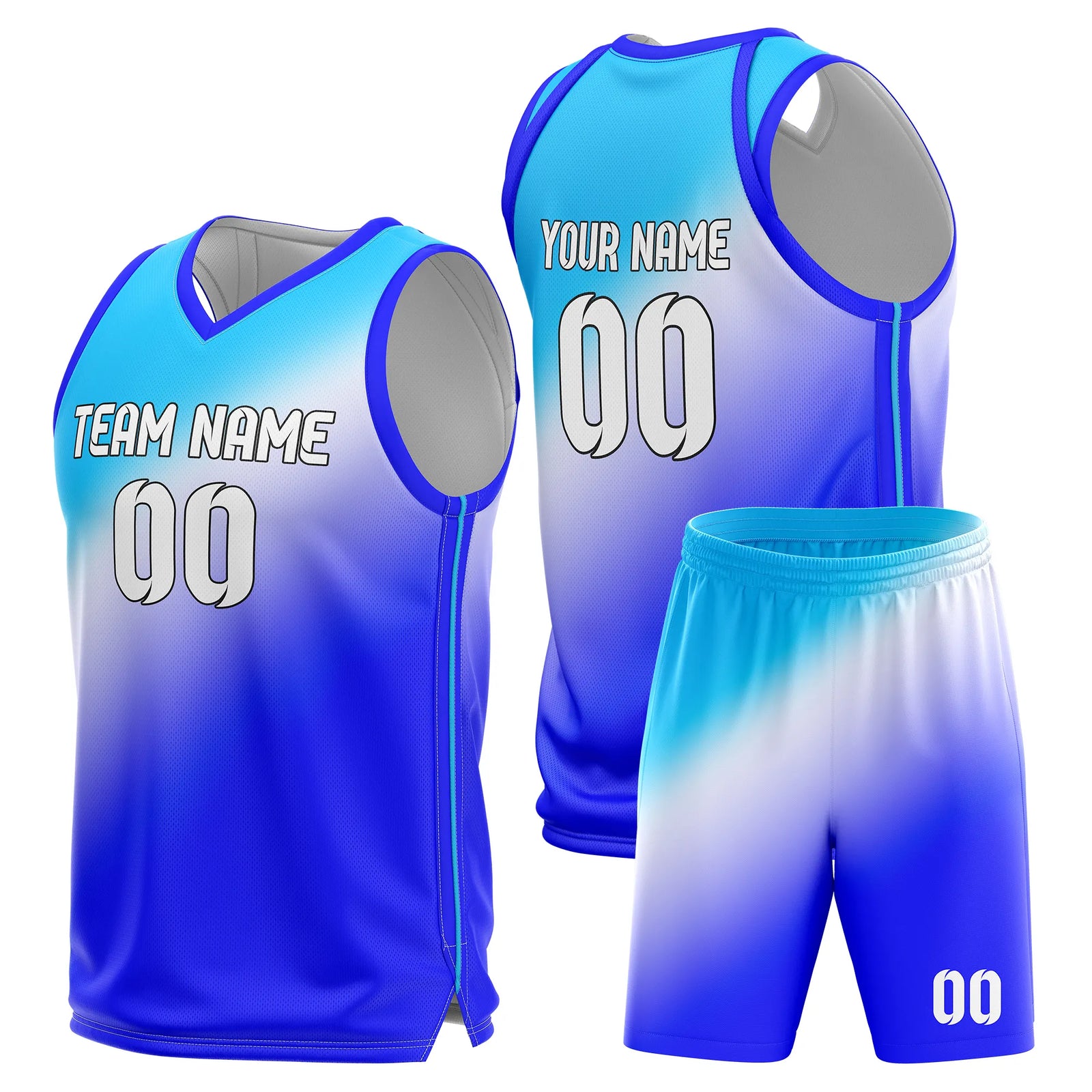 Custom Gradient Fashion Set Energy Fade Sports Jersey Personalized Uniform with Name & Number