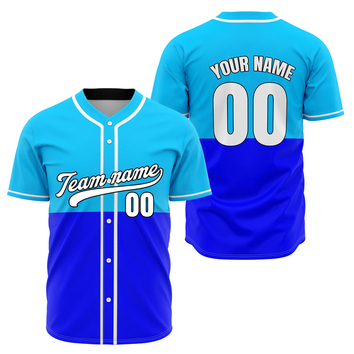 Custom Dual Impact Baseball Aqua Sports Jersey Personalized Uniform with Name & Number
