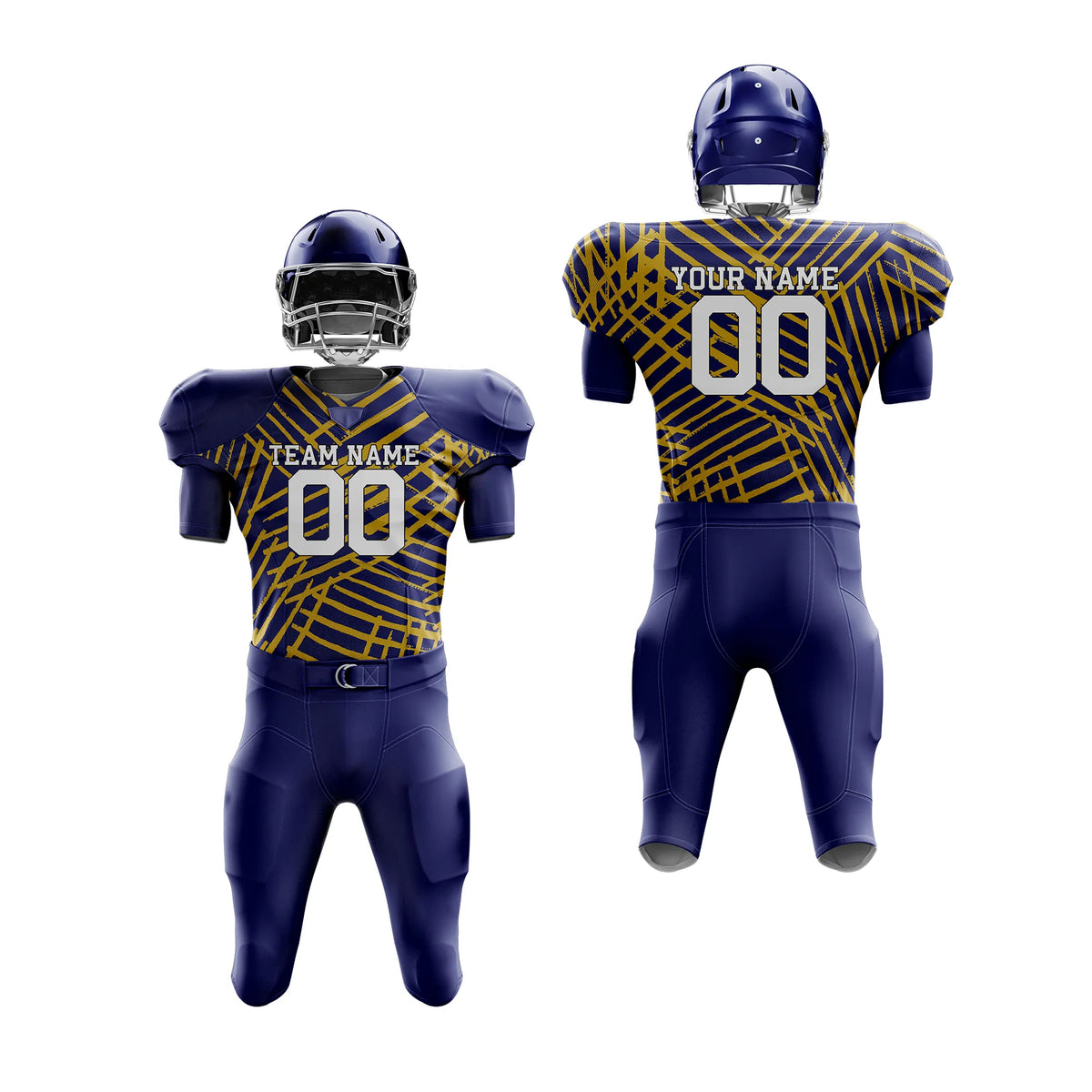 Custom Personalized D4 Graffiti pattern American Football Jersey with Name, Number & Team Logo