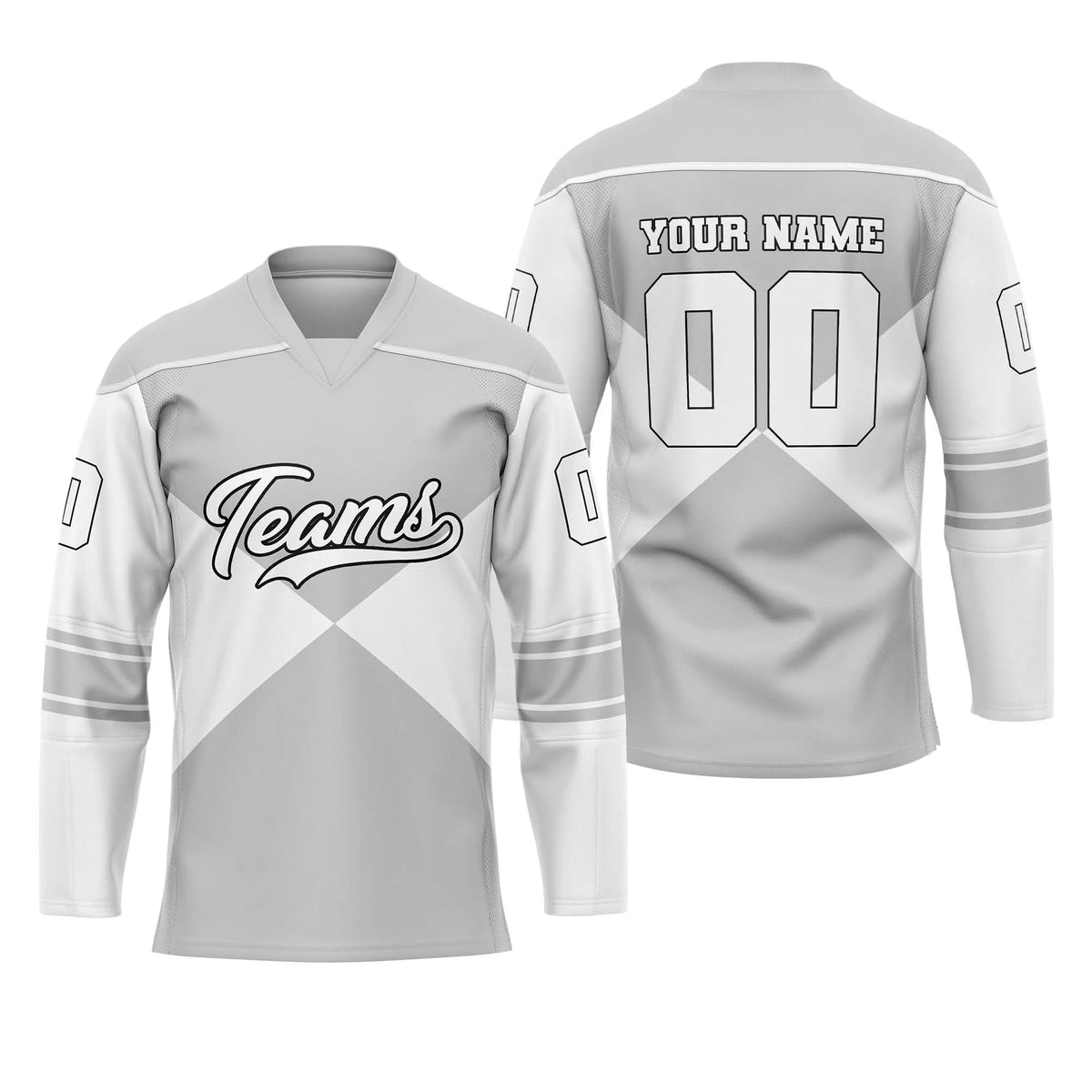 Custom Personalized D1 Split Fashion Ice Hockey Jersey with Name, Number & Team Logo
