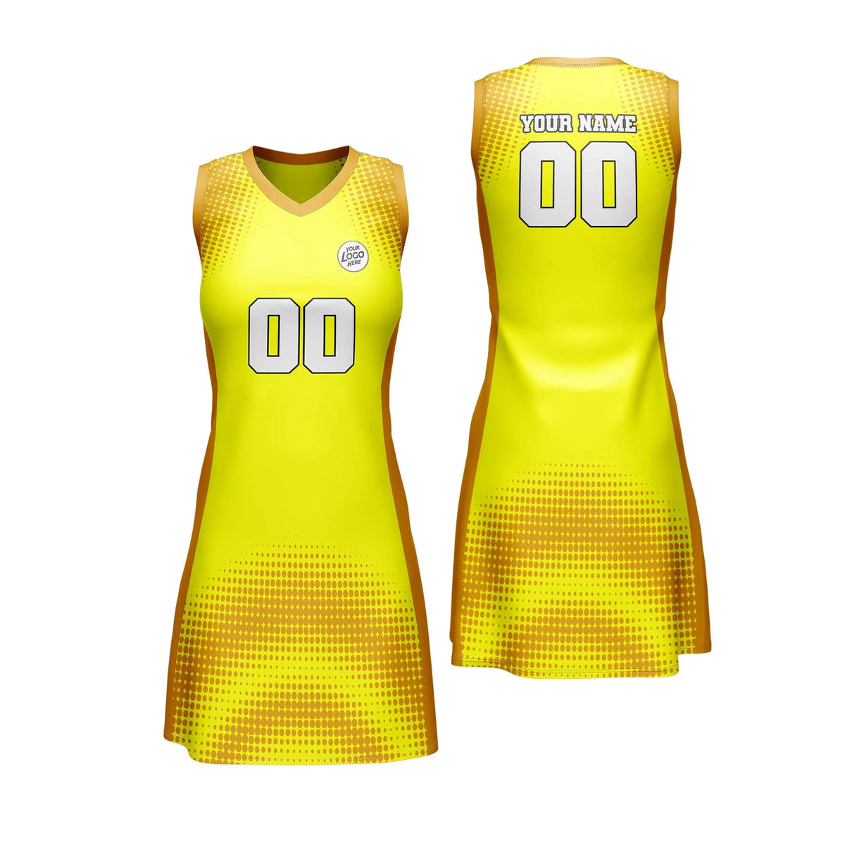 Custom Personalized D1 Retro Pattern Netball Jersey with Name, Number & Team Logo