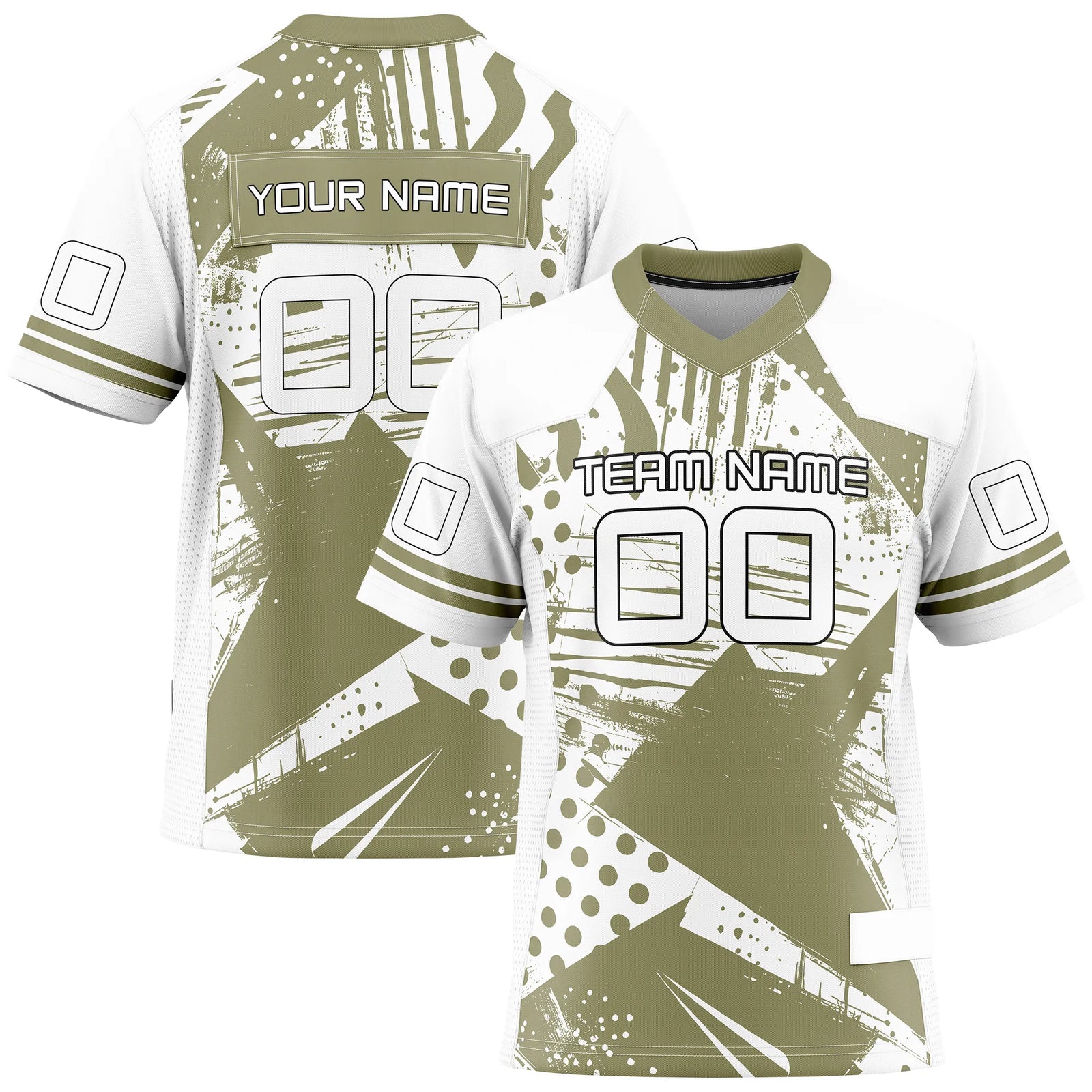 Custom Personalized D2 Graffiti Fashion Flag Football Jersey with Name, Number & Team Logo