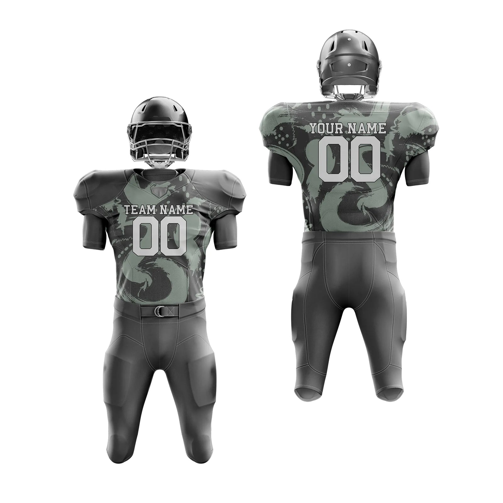 Custom Personalized D1 Graffiti pattern American Football Jersey with Name, Number & Team Logo