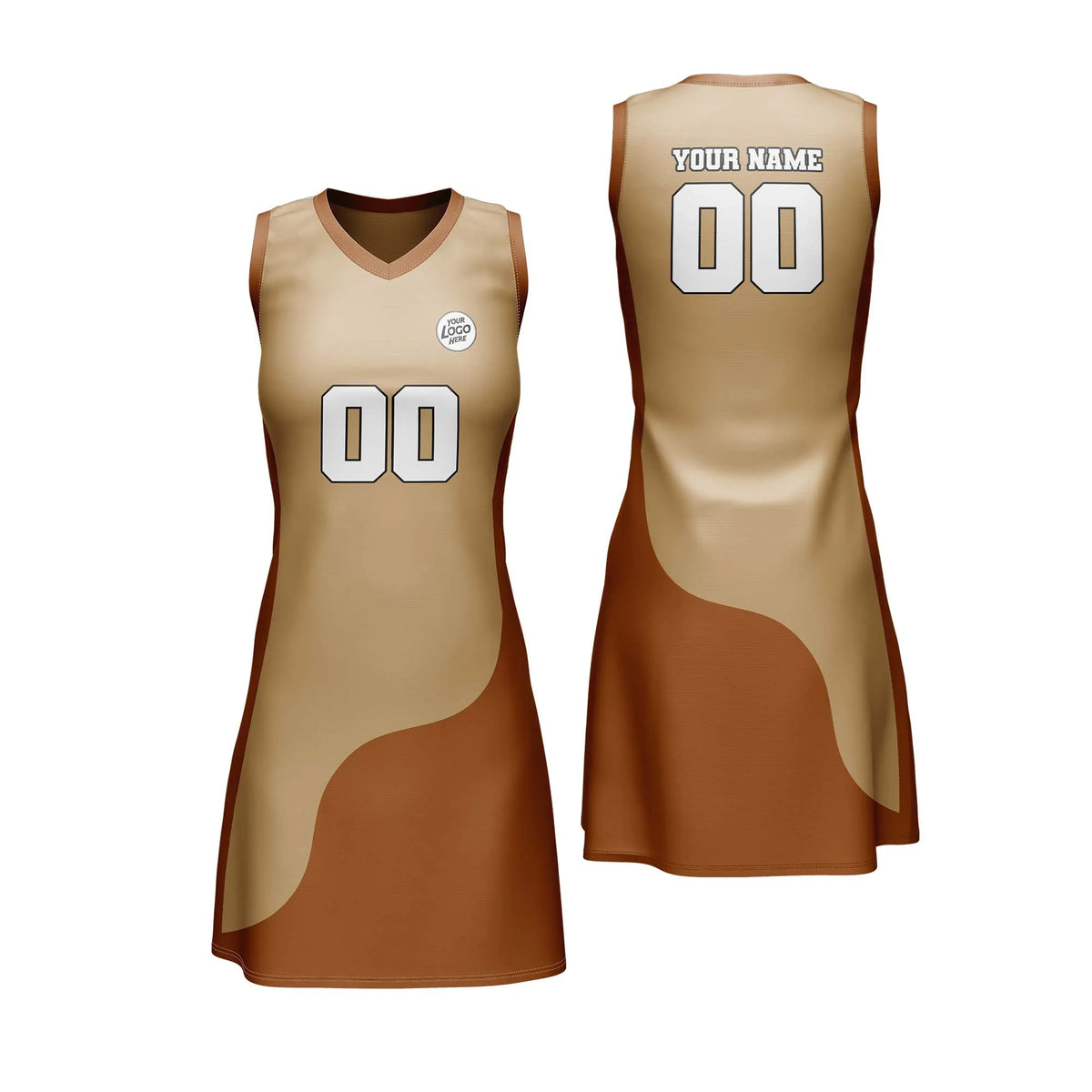 Custom Personalized D1 Split Fashion Netball Jersey with Name, Number & Team Logo