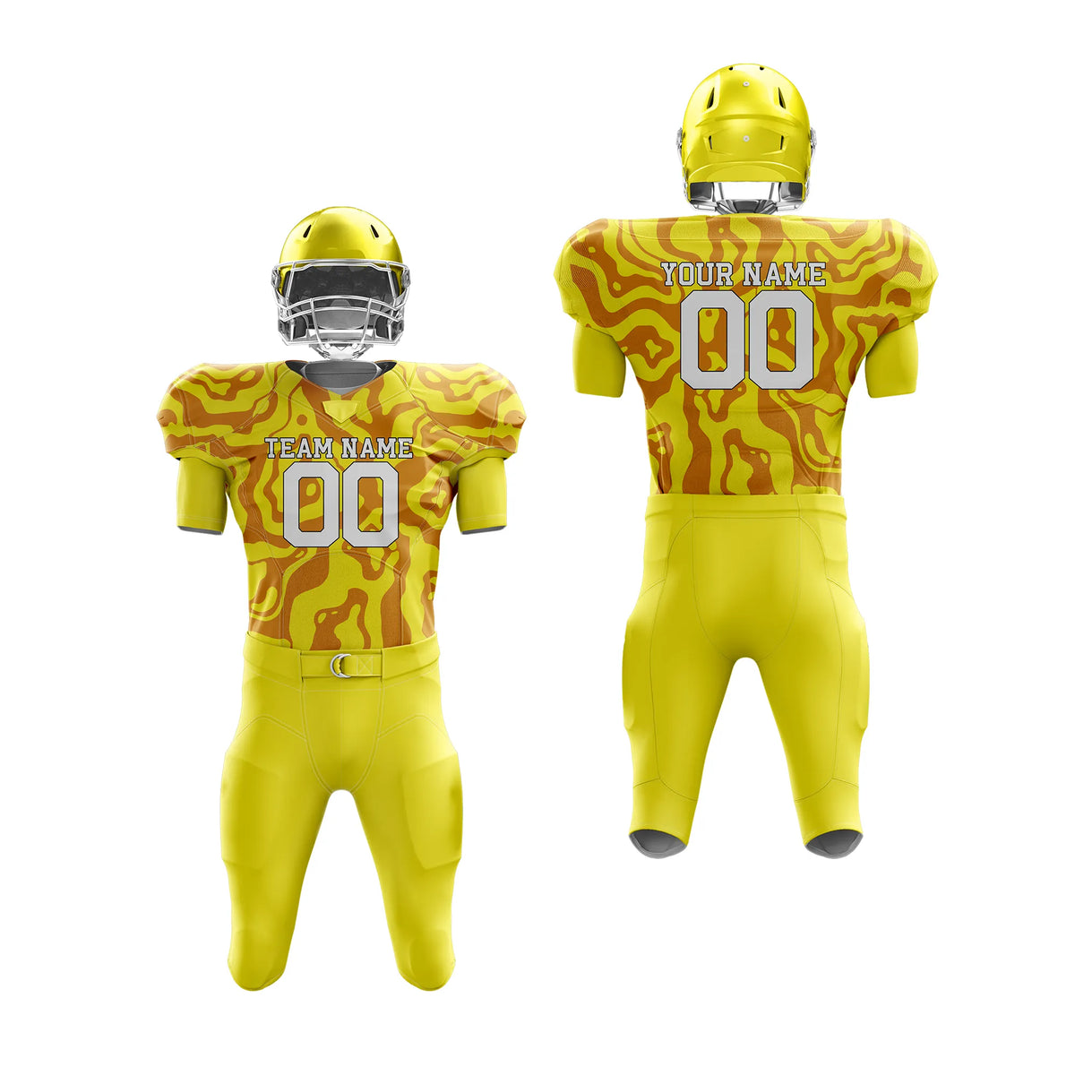 Custom Personalized D2 Camo Designs American Football Jersey with Name, Number & Team Logo