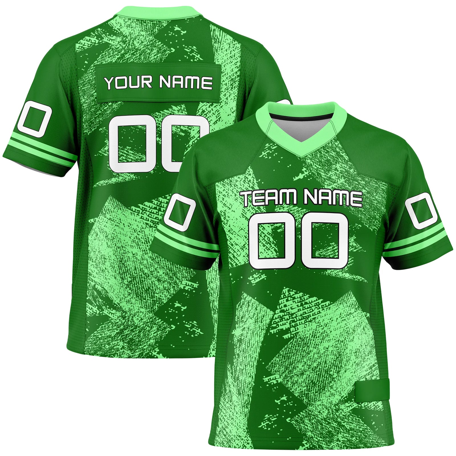 Custom Personalized D4 Graffiti Fashion Flag Football Jersey with Name, Number & Team Logo
