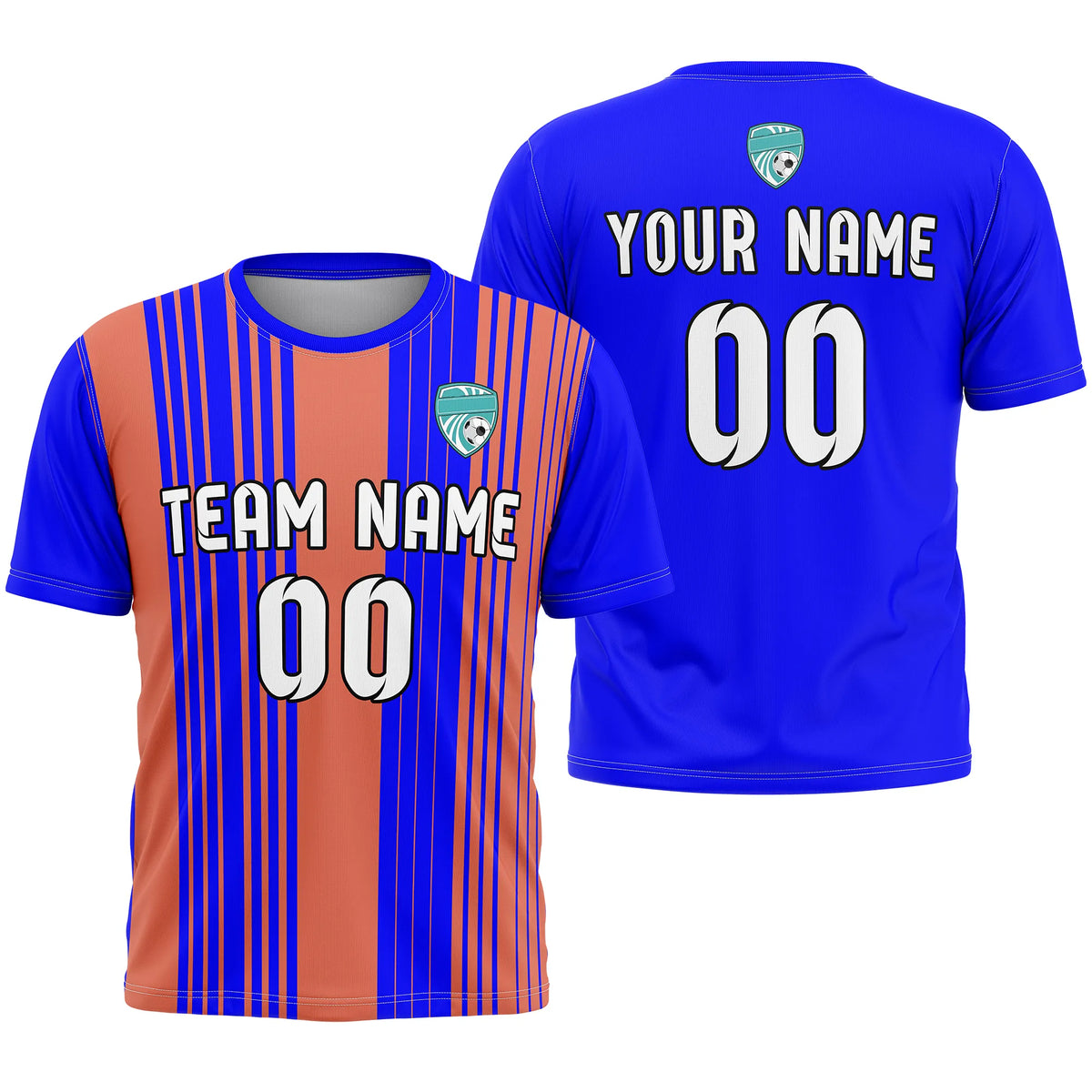 Custom Strip Fashion D3 Soccer Jersey Personalized Football Uniform with Name & Number