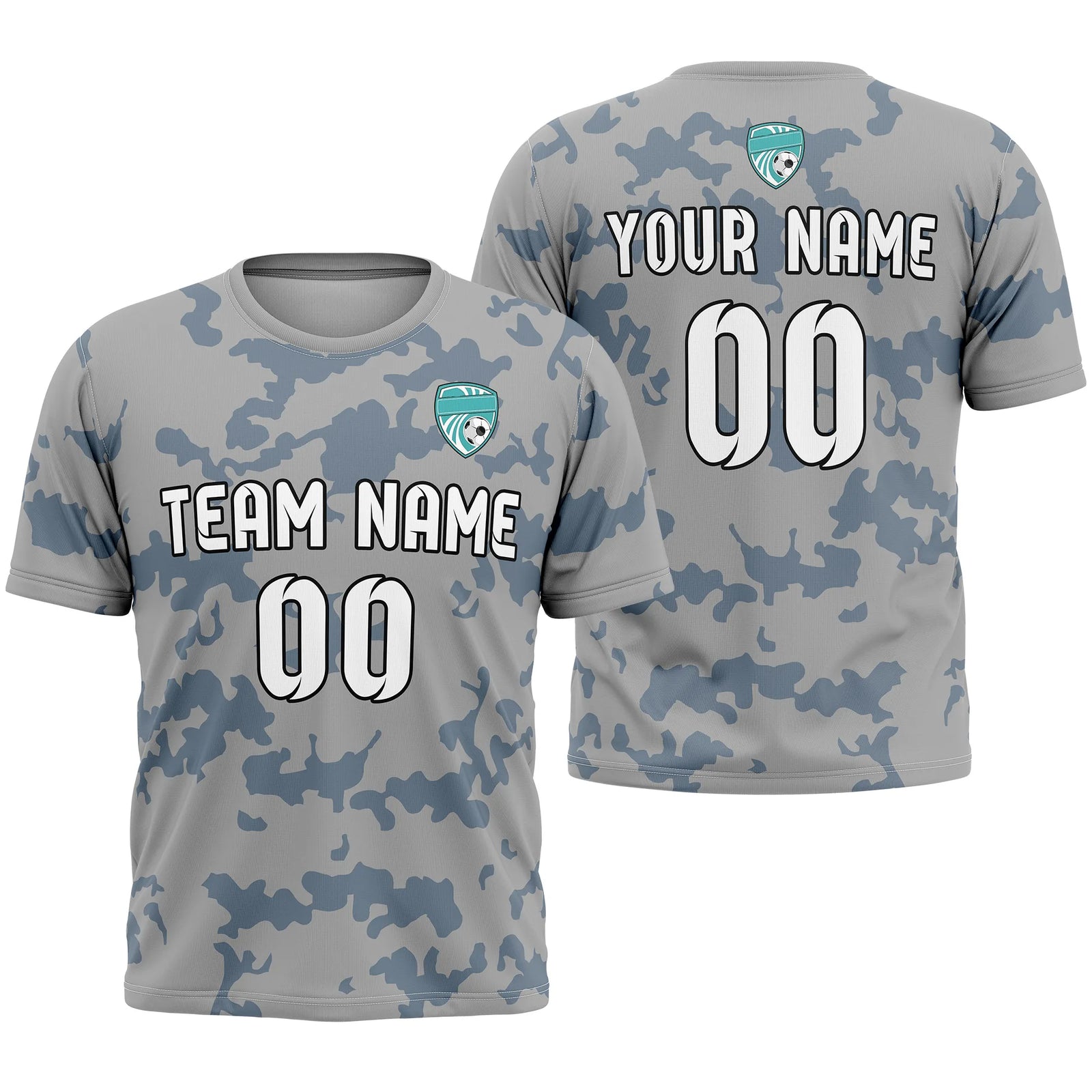 Custom Camo D4 Soccer Jersey Personalized Football Uniform with Name & Number