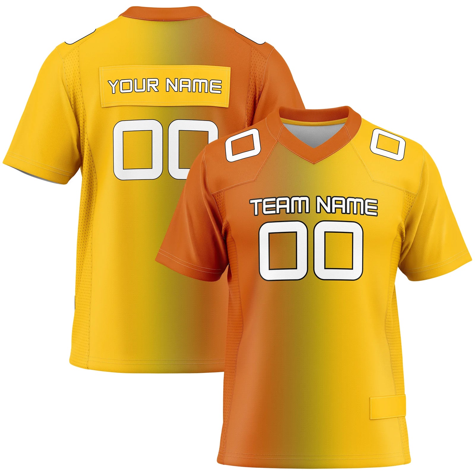Custom Personalized D3 Gradient Fashion Flag Football Jersey with Name, Number & Team Logo