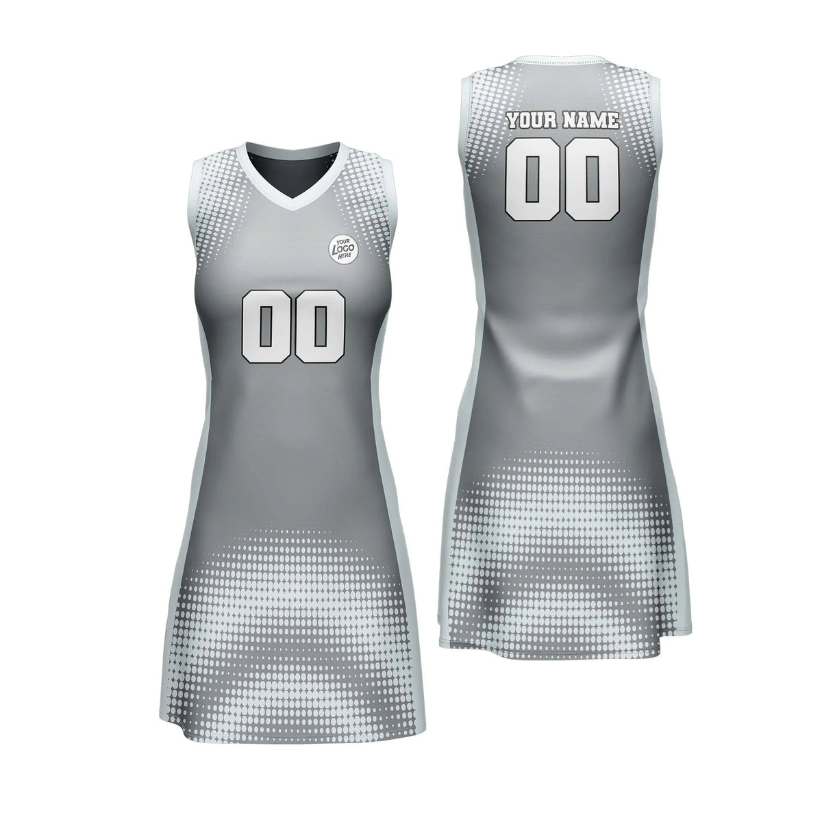 Custom Personalized D1 Retro Pattern Netball Jersey with Name, Number & Team Logo
