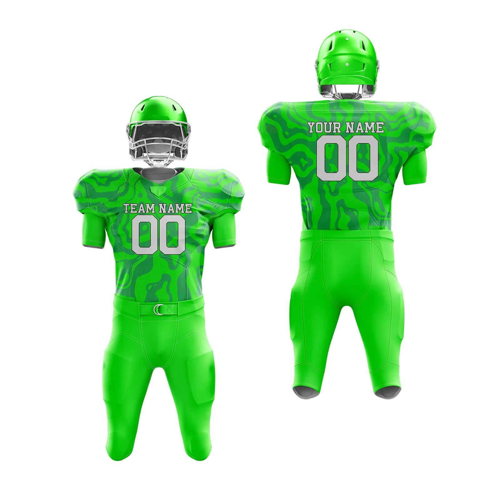 Custom Personalized D2 Camo Designs American Football Jersey with Name, Number & Team Logo