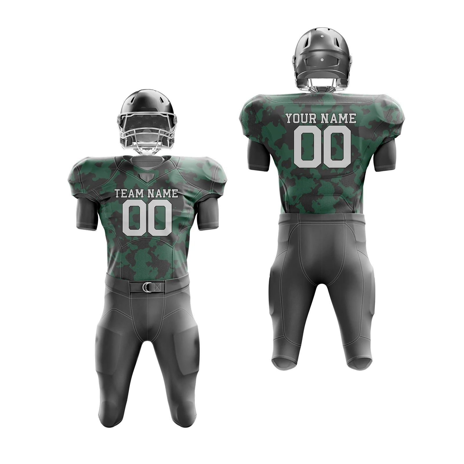 Custom Personalized D4 Camo Designs American Football Jersey with Name, Number & Team Logo