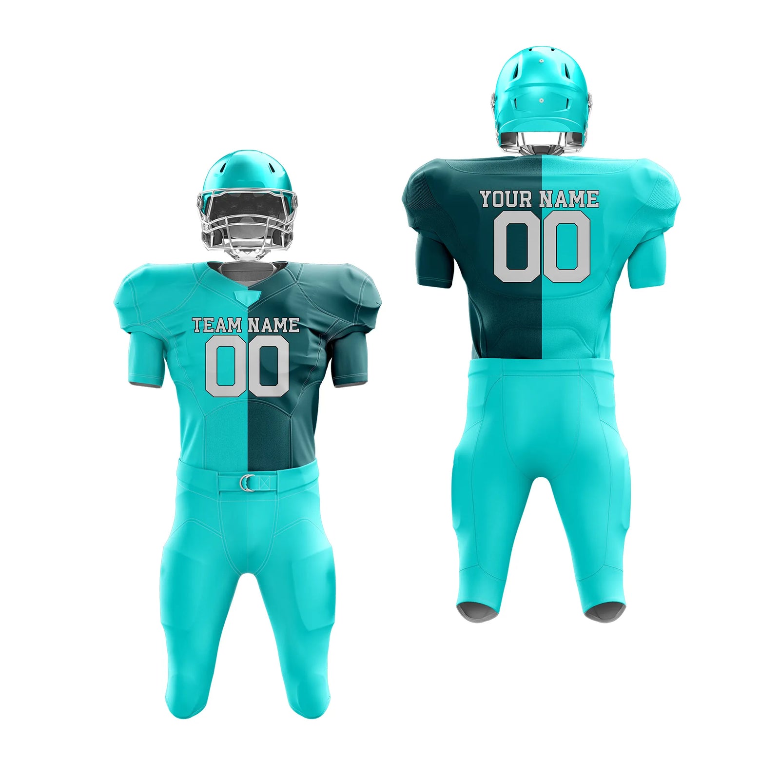 Custom Personalized D1 Split Fashion American Football Jersey with Name, Number & Team Logo