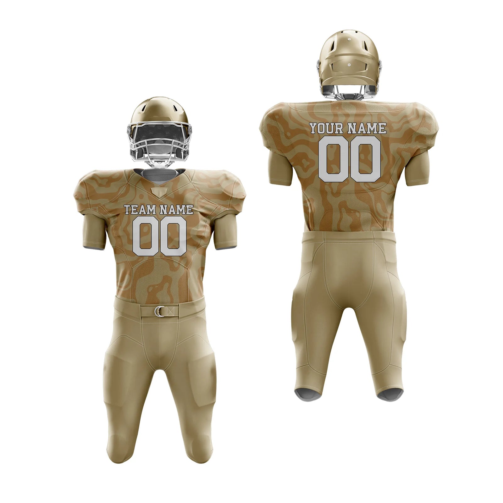 Custom Personalized D2 Camo Designs American Football Jersey with Name, Number & Team Logo