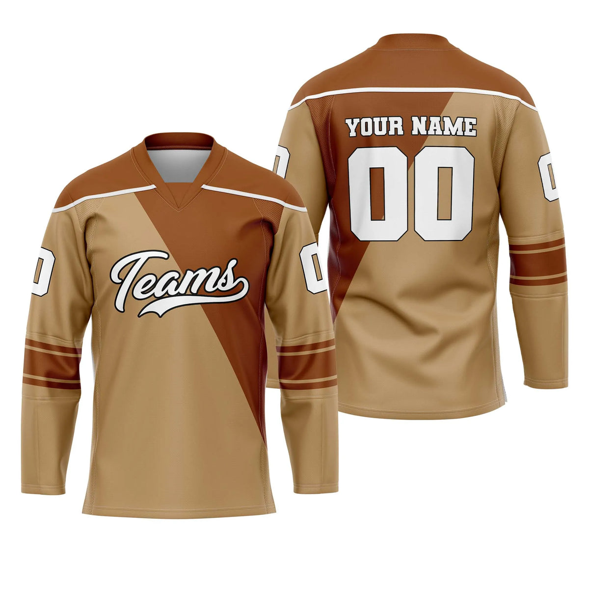 Custom Personalized D3 Split Fashion Ice Hockey Jersey with Name, Number & Team Logo